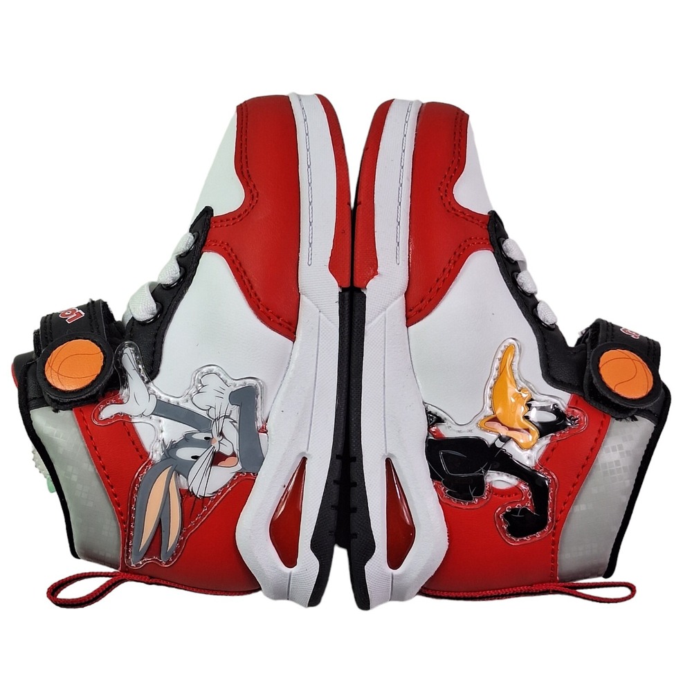 Looney Tunes High Top Shoes Size 9 (17cm) Little Kids Bugs Bunny Daffy Duck New - Picture 8 of 16
